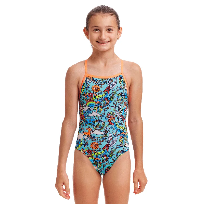 Funkita Sunny Bunny Tie Me Tight Girls Swimsuit Shiny One-Piece Swimsuit