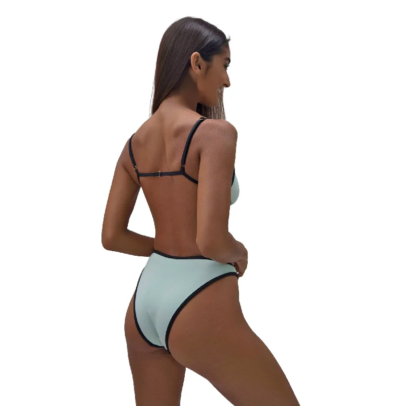 KYA Parker Reversible Swim Bottom - Minty / Black Comfortable Swim Dress