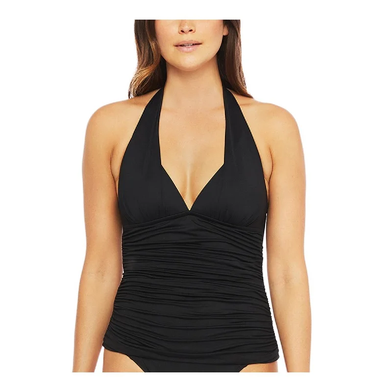 La Blanca Swimwear Womens Ruched Halter Swim Top Separates Monokini Swimsuit Design