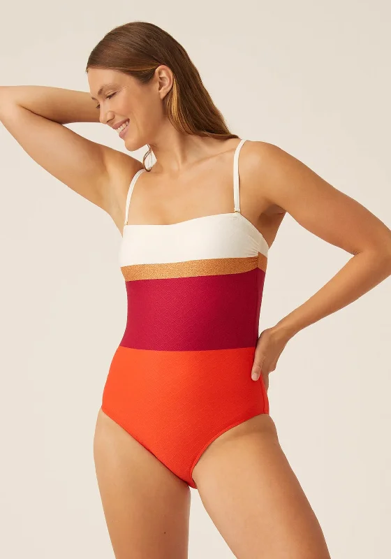 Naturana Underwire Bandeau Swimsuit, Multi Sexy Monokini Swimsuit