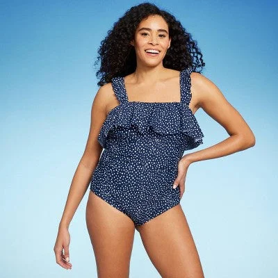 Kona Sol Women's Ruffle One Piece Swimsuit Full Coverage Swimwear Adjustable Strap Swimsuit Kona Sol Women's Ruffle One Piece Swimsuit Full Coverage Swimwear Adjustable Strap Swimsuit