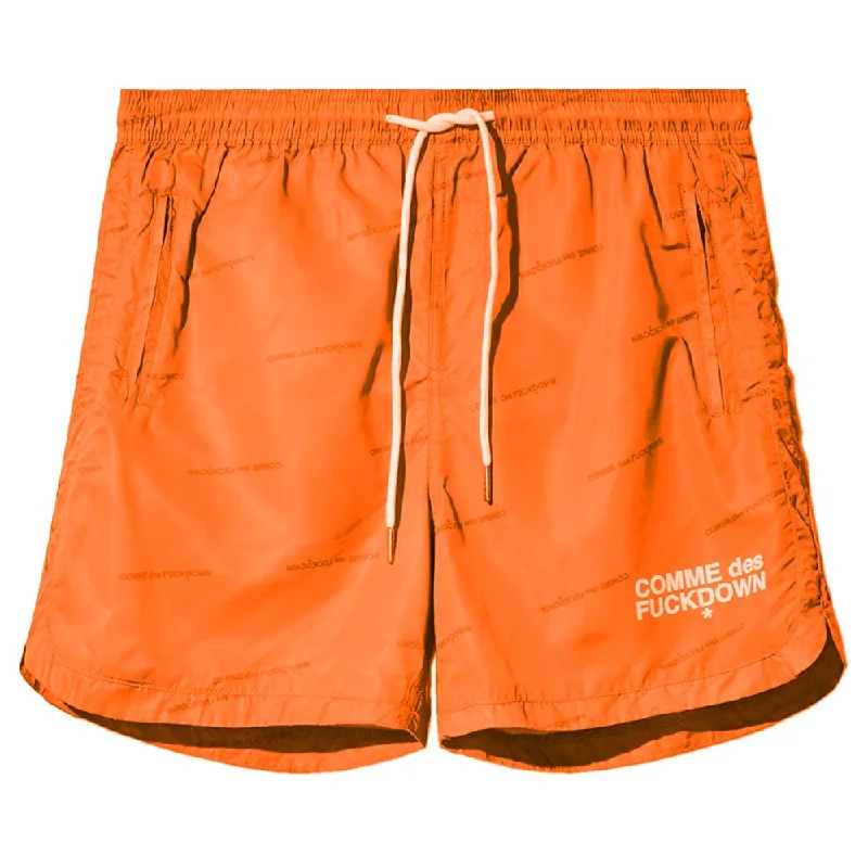 Comme Des Fuckdown Orange Polyester Swimwear Casual Swim Dress