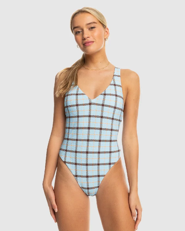 Womens Platz One Piece One Piece Swim Mesh Panel Swimwear