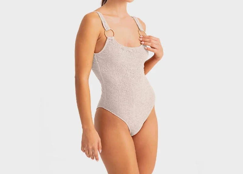 Sonic Smock Swimsuit In White Monokini Swimsuit Design