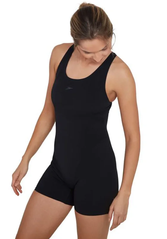 Speedo Eco Endurance Legsuit Swimsuit, Black Elegant Swimsuit Bottoms