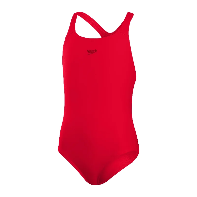 Speedo Girls Eco Endurance+ Medalist Swimsuit - Red Lace Back Bikini