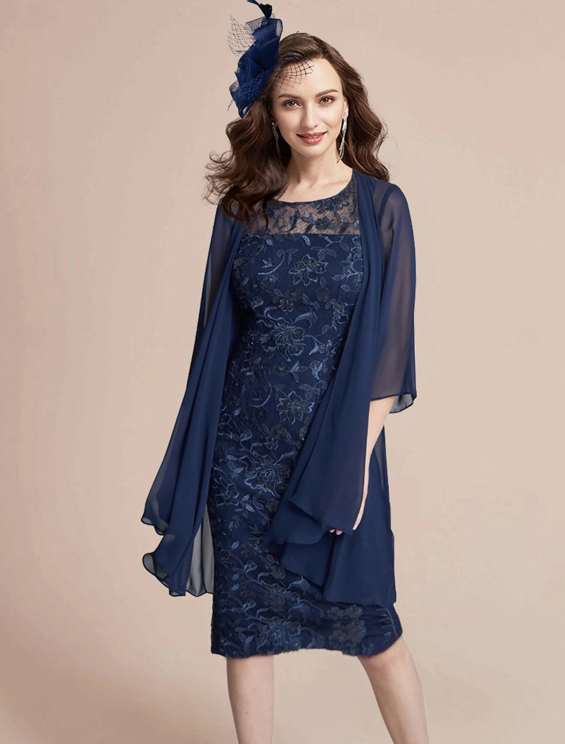 Two Piece Mother of the Bride Dress Elegant Jewel Neck Knee Length Lace Chiffon 3/4 Length Sleeve Jacket Dresses with Lace Snapped Jacket Toggled Jacket Drawstring Jacket Two Piece Mother of the Bride Dress Elegant Jewel Neck Knee Length Lace Chiffon 3/4 Length Sleeve Jacket Dresses with Lace Snapped Jacket Toggled Jacket Drawstring Jacket