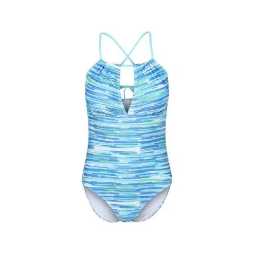 Regatta Womens/Ladies Halliday Brush Stroke One Piece Swimsuit Lace Back Bikini